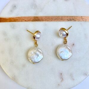 Faux Freshwater Pearl Dangle Earrings NWT